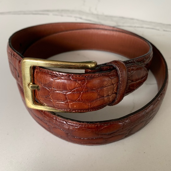 Roundtree & Yorke Italian Calfskin Leather Belt 34 - Picture 4 of 7